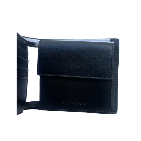 Michael Kors Men Cooper Logo Billfold Wallet With Coin Pouch MK print Brown - Picture 7 of 8